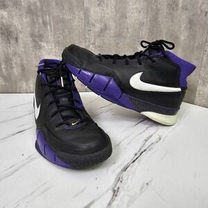Nike Zoom Kobe 1‎ Blackout 2006 Black Purple Size 12 Retro OG Lakers Basketball
